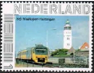 personalised stamp of The Netherlands with trains, trams, stations etc